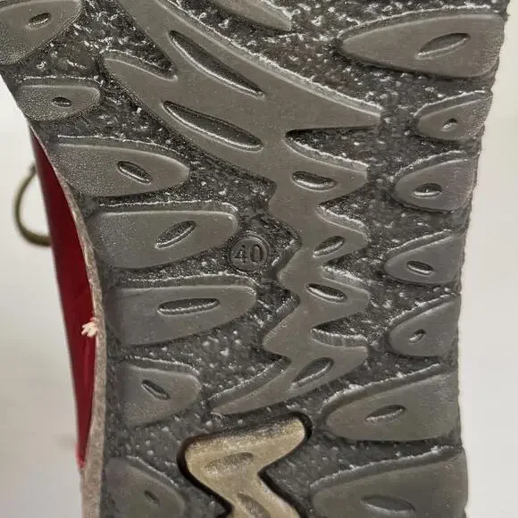 V-Italia Kiki Red Venezia Leather Boots - 40/US 9 - Picture 7 of 7